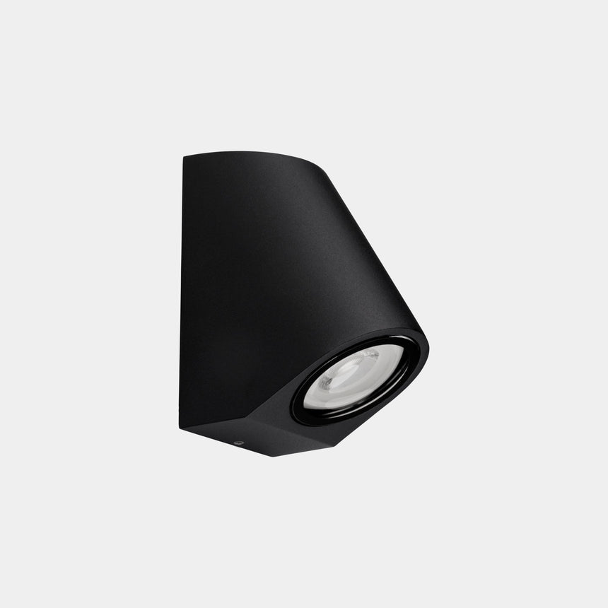 LedsC4 Wall Lamp IP66 Eko Inclined GU10 8 Black 05-E158-60-37