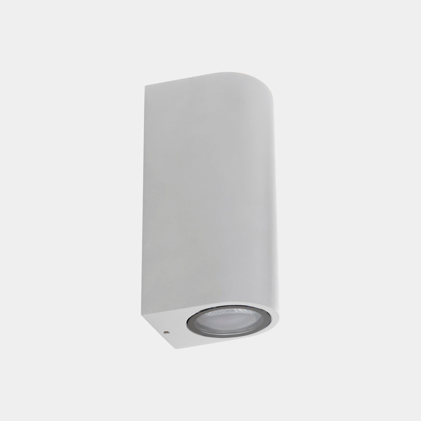 LedsC4 Outdoor wall light IP66 Eko Double Emission GU10 white 05-E159-14-37
