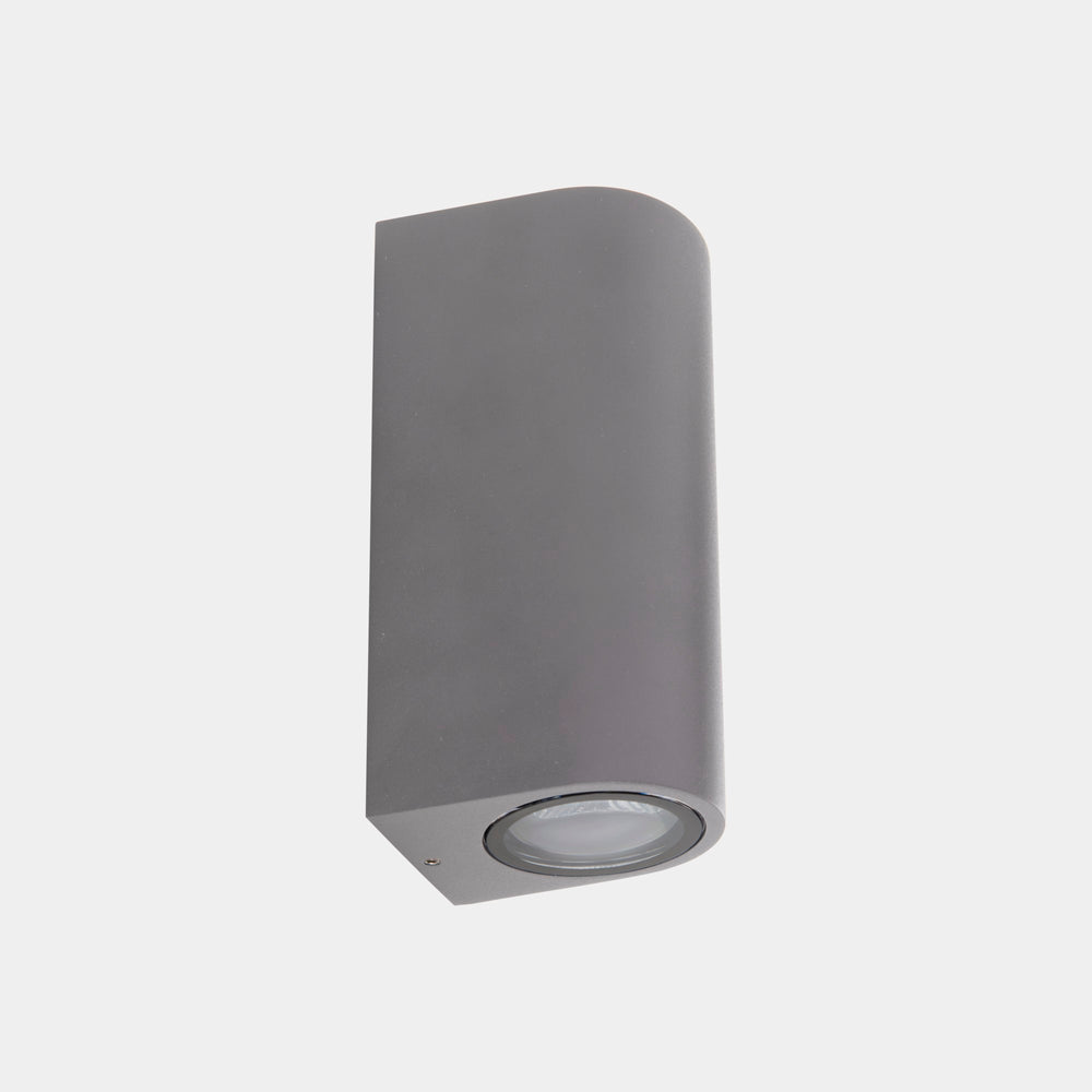 LedsC4 Wall Lamp IP66 Eko Double Emission GU10 8 Gray 05-E159-34-37
