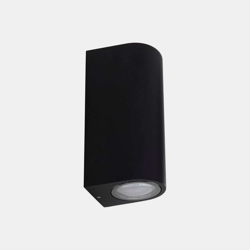 LedsC4 Wall Lamp IP66 Eko Double Emission GU10 8 Black 05-E159-60-37
