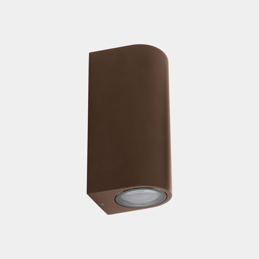 LedsC4 Wall Lamp IP66 Eko Double Emission GU10 8 Brown 05-E159-J6-37