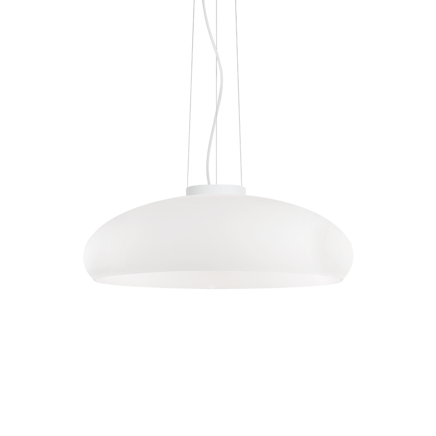 Lámpara colgante Ideal Lux Aria blanco cristal 60W Ø49,5cm 059679