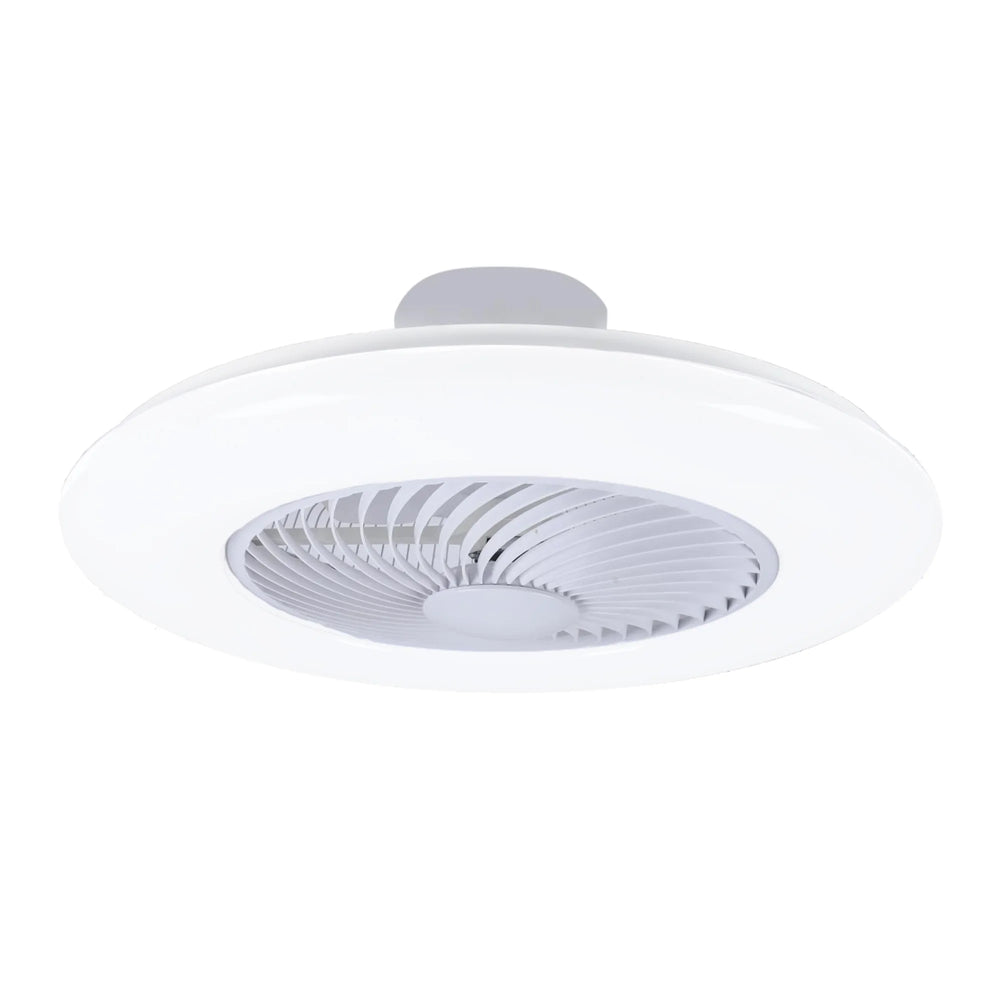 Sulion UFO ceiling fan, gray, with a mobile grid and CCT light 75711