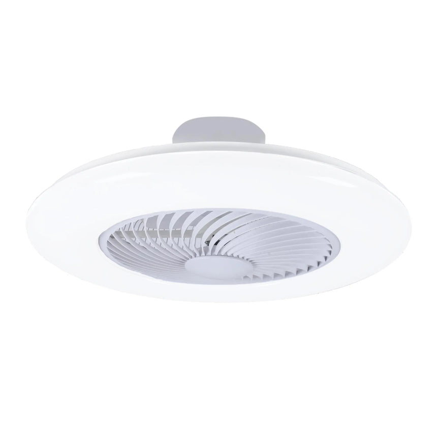 Sulion UFO ceiling fan, gray, with a mobile grid and CCT light 75711