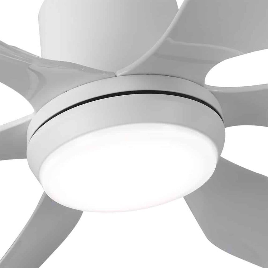 Fabrilamp Otto DC Fan 24w white 6 White Blades Reg.x167d 3000-4000-6000k 2 stems C/remote, Memory and Timer 158691601