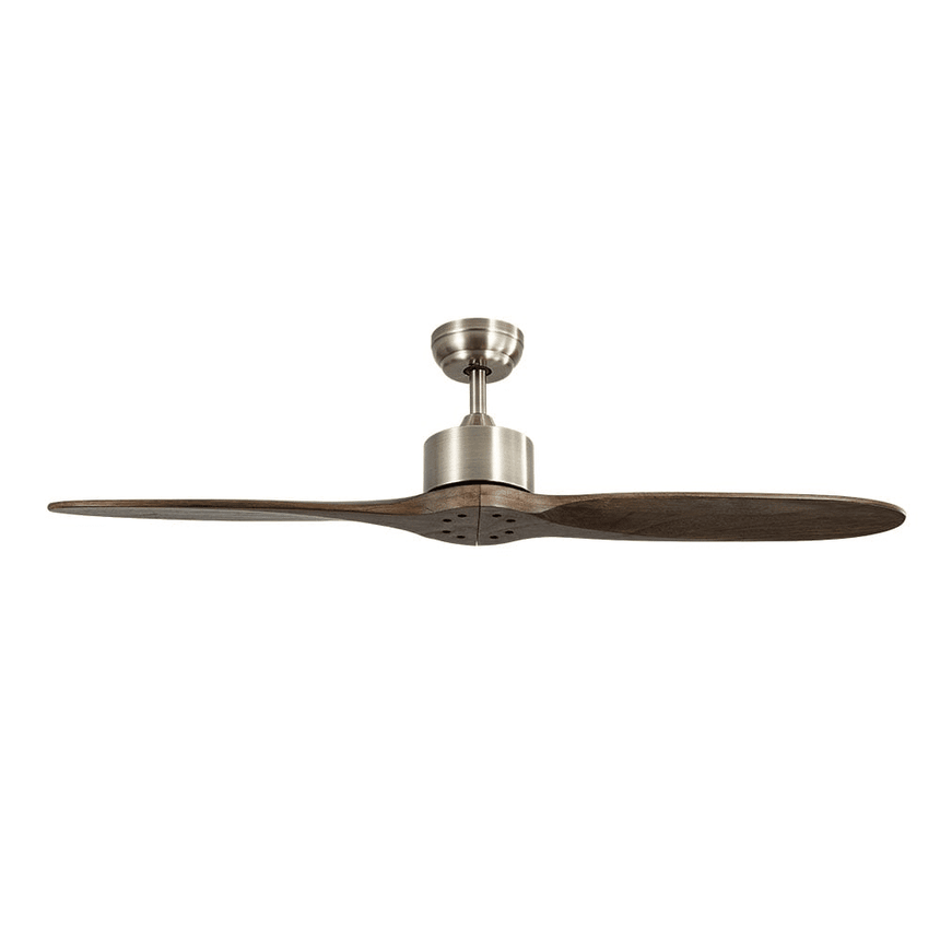 Fabrilamp Leste DC Leather Fan 2 Oak Blades Without Light 5 Speeds Remote Timer 132d 128990264