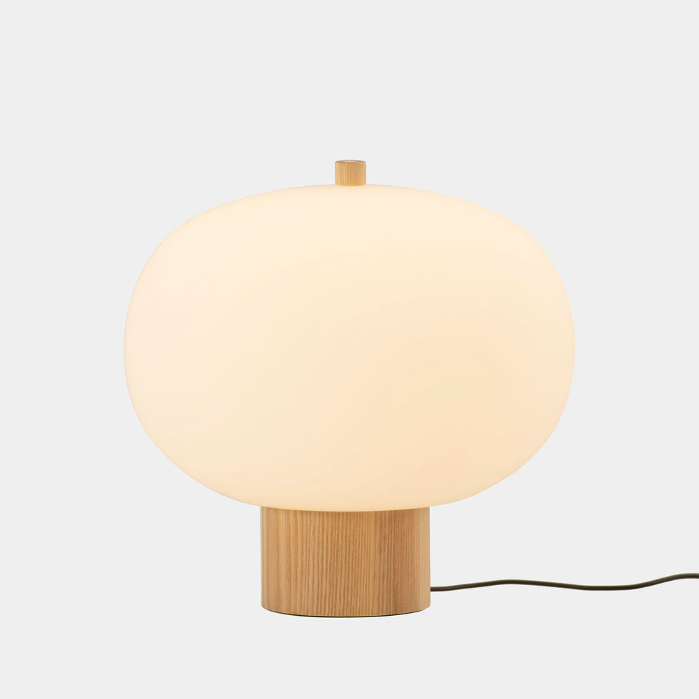 LedsC4 Ilargi Ball Table Lamp Ø320 LED Touch Dimmable Light Wood 10-6011-93-F9
