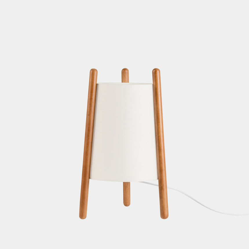 LedsC4 Sobremesa Woody E27 15 Blanco 10-8106-14-14