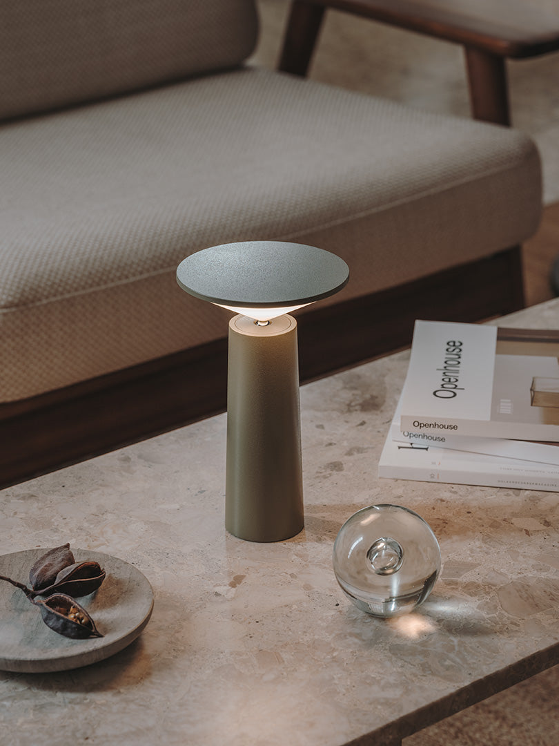 LedsC4 Sobremesa Cocktail LED Touch regulable gris Oliva 10-8327-EX-EX