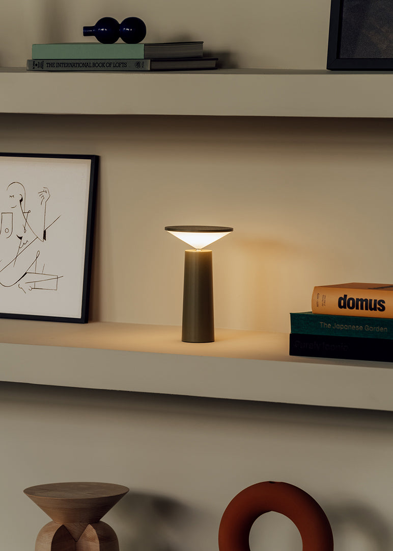 LedsC4 Sobremesa Cocktail LED Touch regulable gris Oliva 10-8327-EX-EX