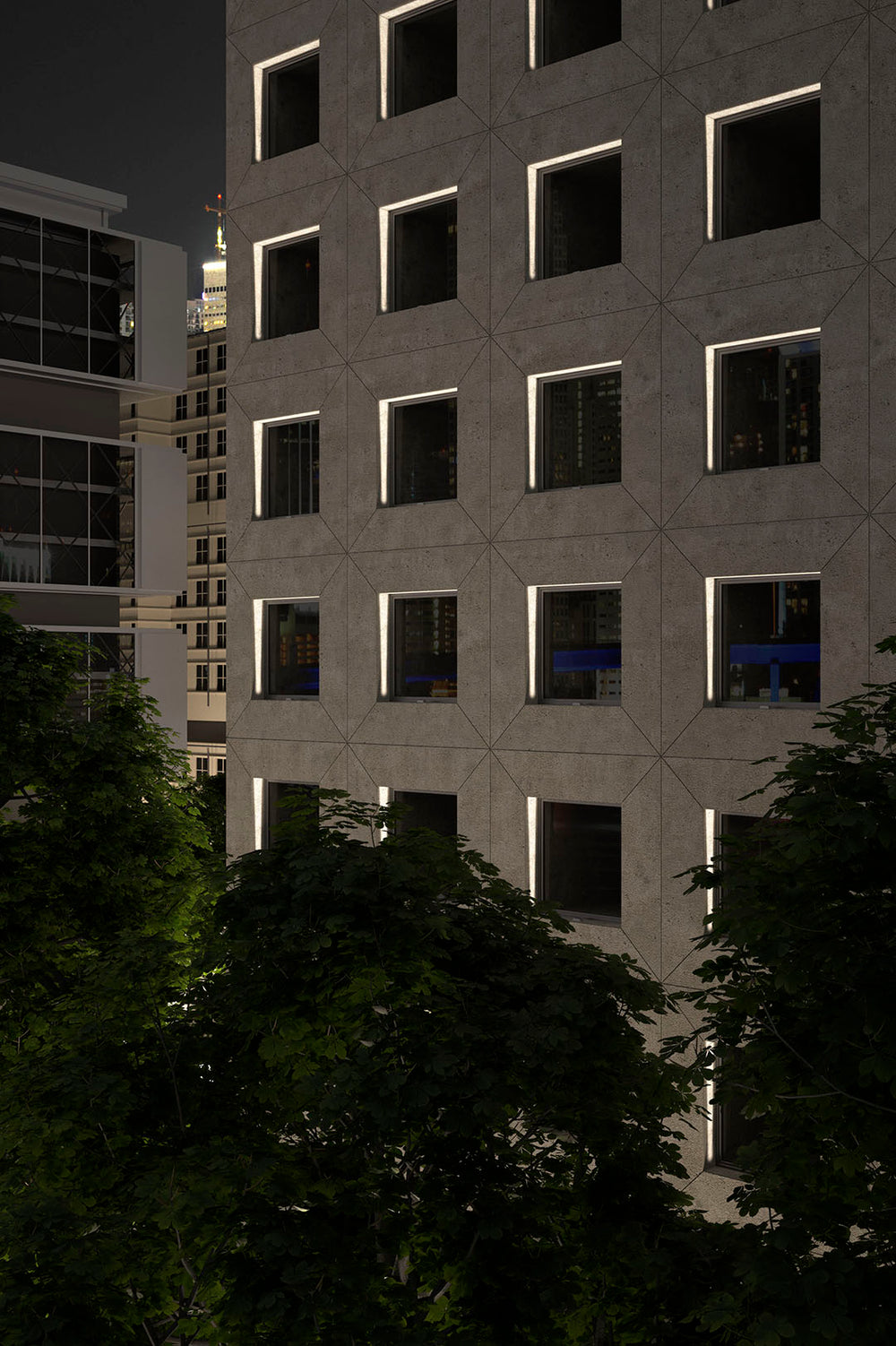 LedsC4 Wall Light Finestra LED neutral white gray 10-9903-34-CM