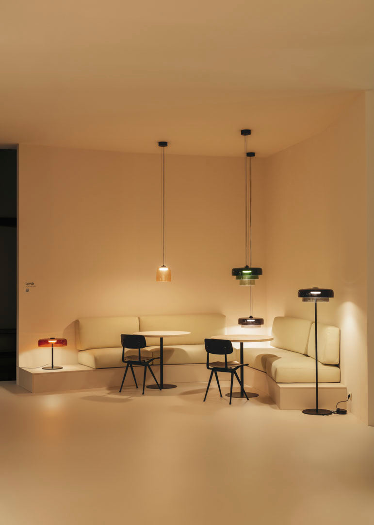 LedsC4 Sobremesa Levels 1 42cm ámbar LED regulable 10-A004-05-15