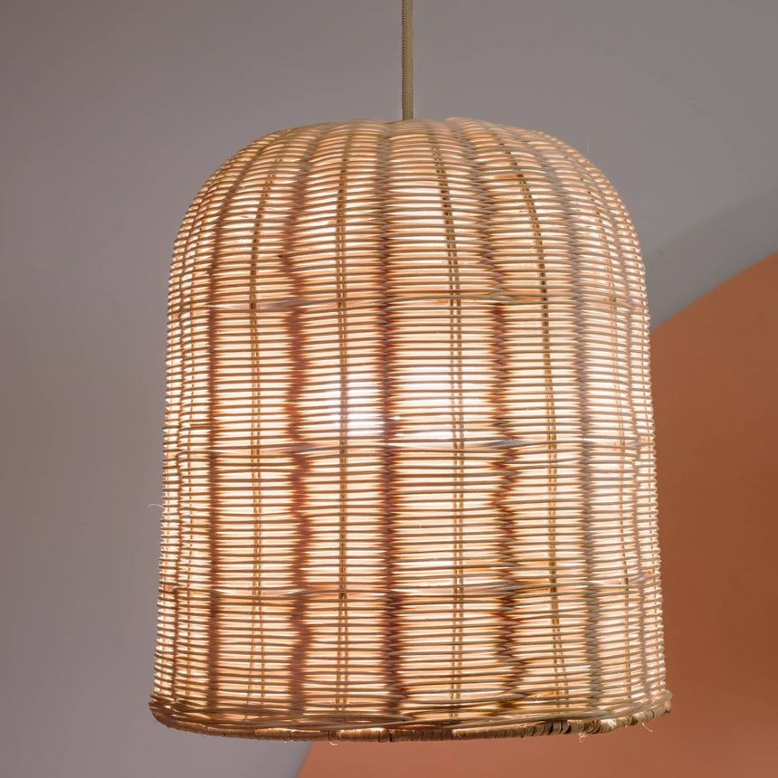 Sulion Babel Lámpara de techo de ratán 1xE27 D300 Cable natural - BABEL 1001037