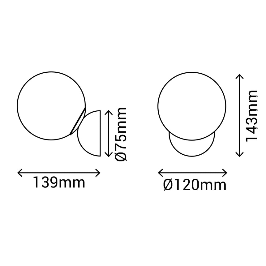 Sulion Volga Aplique bola 1xG9 IP44 D120 CROMO - VOLGA 1002430