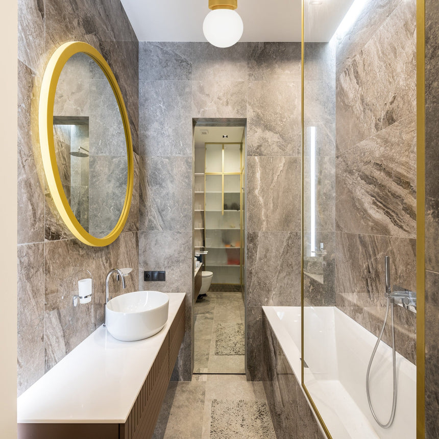 Sulion Sena Plafón bola redondo 1xE14 IP44 D150 LATÓN - SENA 1002516