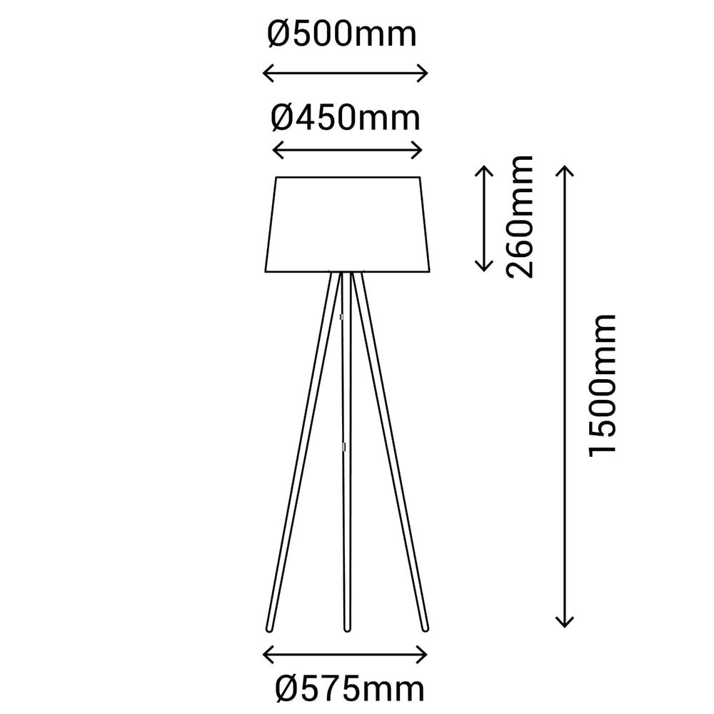 Sulion Ona Wood Black wooden floor lamp 50cm - ONA WOOD 1002652