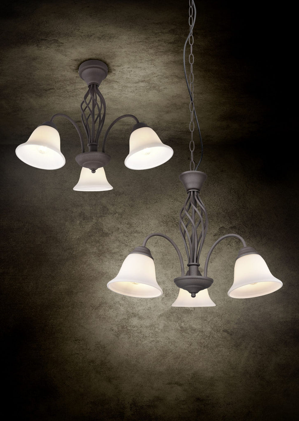 Trio Rustica Rust Metal Ceiling Lamp 101000324