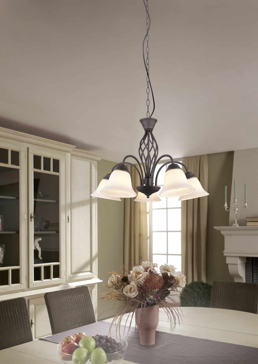 Trio Rustica Rust Metal Ceiling Lamp 101000524