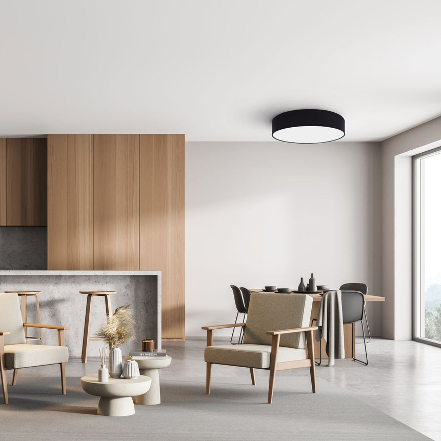 Sulion Moon Plafón de tela negro 40cm - MOON 104320