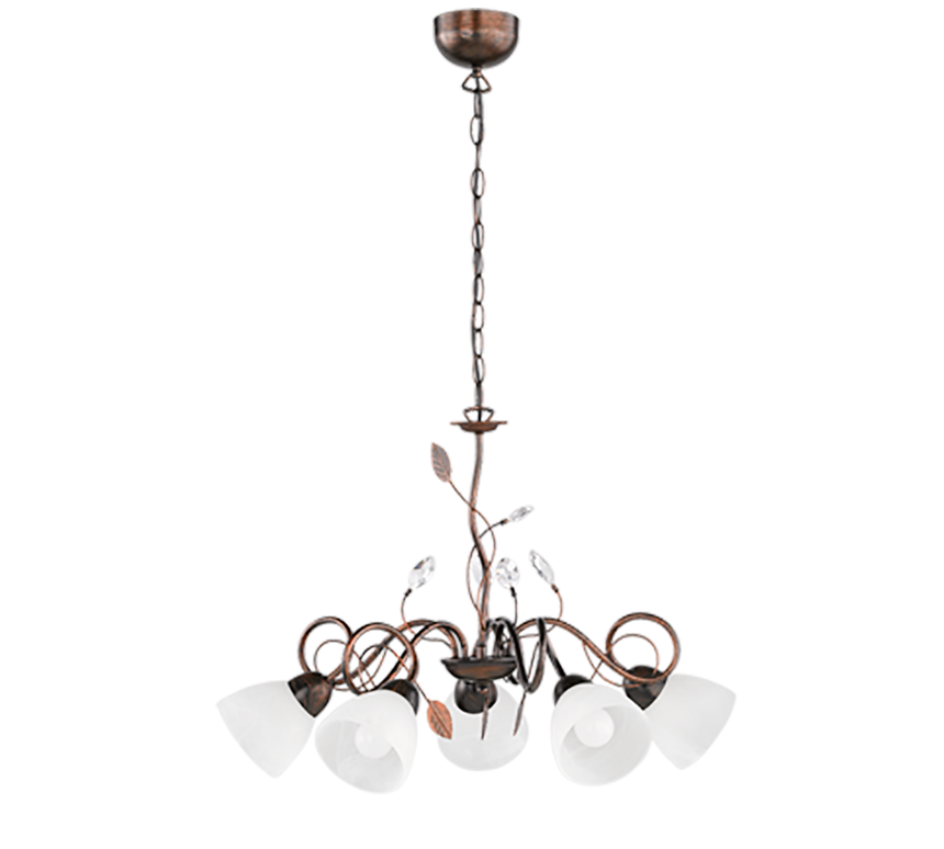 Plafón de techo Trio Traditio LED antique rust 2700K Ø70cm 110700528