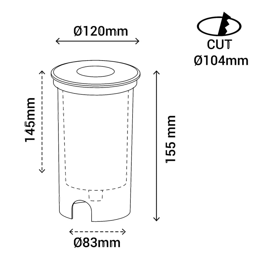 Sulion Cobsoil Empotrable suelo 15W 1320lu IP67 111058