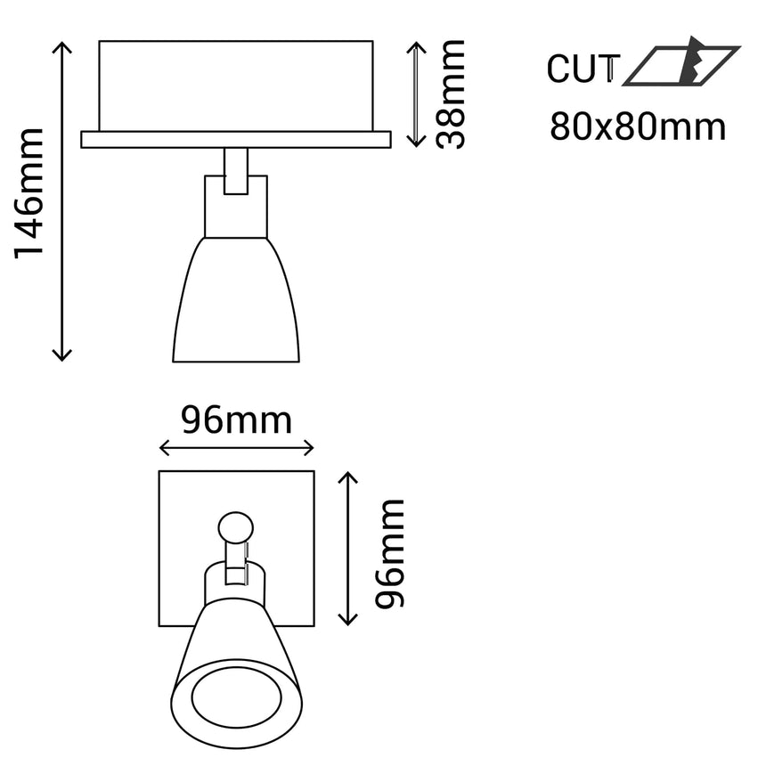 Sulion Fulino Foco de metal blanco - FULINO 112230