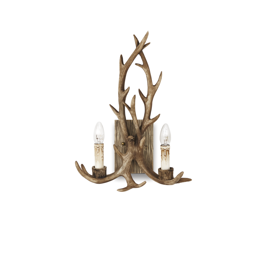 Aplique de pared Ideal Lux Chalet beige 2 luces 80W Ø37cm 115511