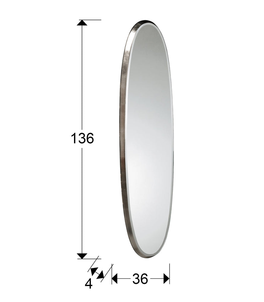 Schuller Aries Espejo Oval 136x36 Plata 119474