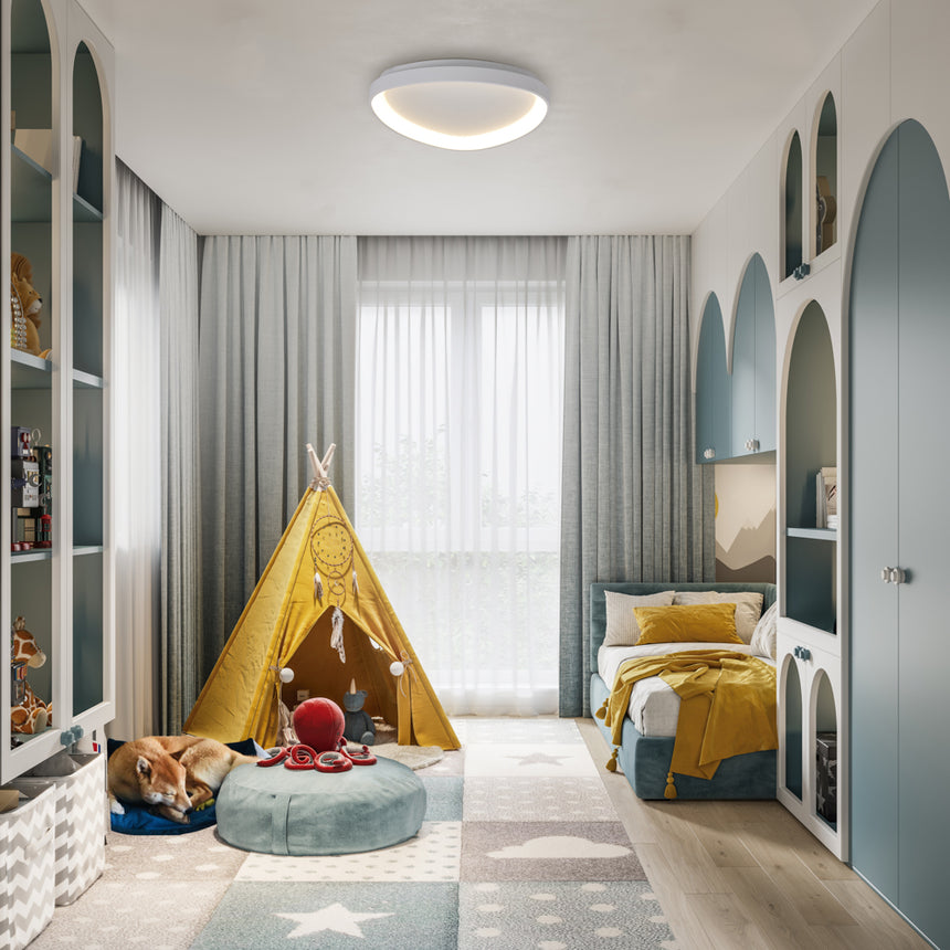 Mantra Niseko II Plafón LED triangular dimable blanco 8629