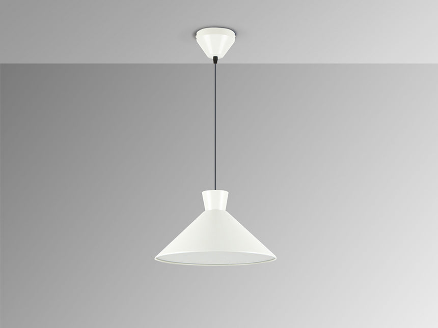 Schuller I3 Cone Pendant Ceiling Lamp 1 Light Matte Pearl 12458