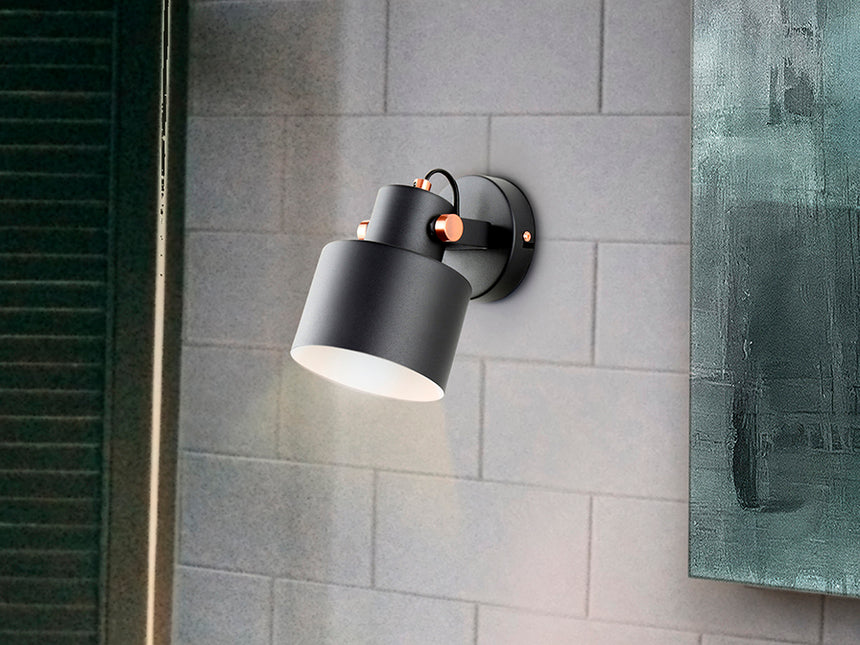 Schuller I3 Erika Aplique de pared 1 luz negro cobre 12476