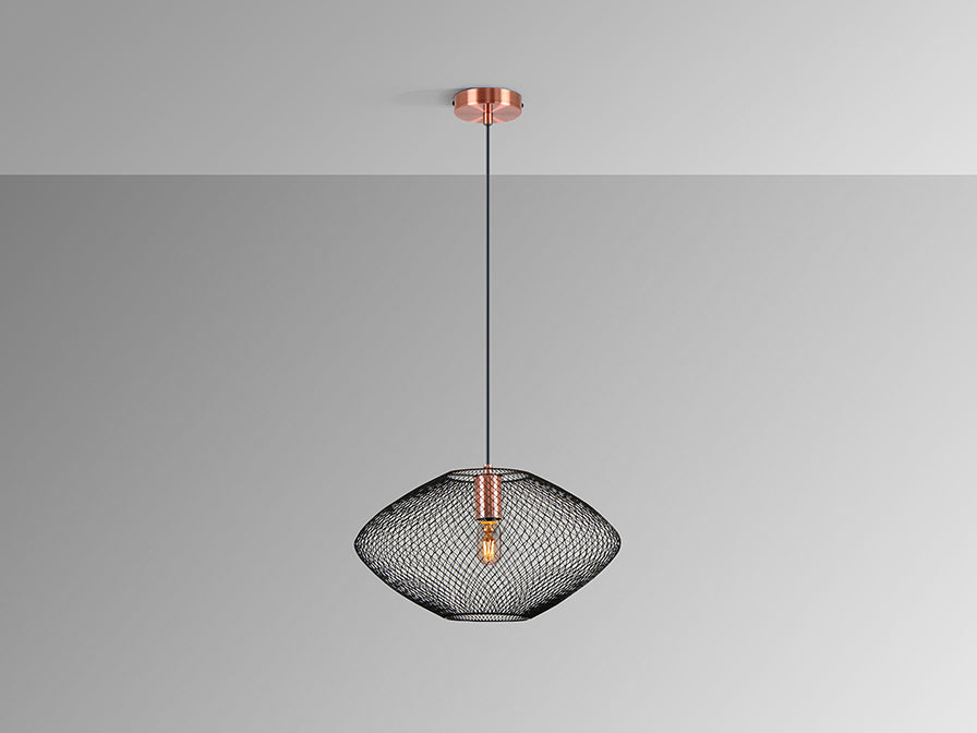 Schuller I3 Melany Lámpara de techo colgante 1 luz negro cobre 12500