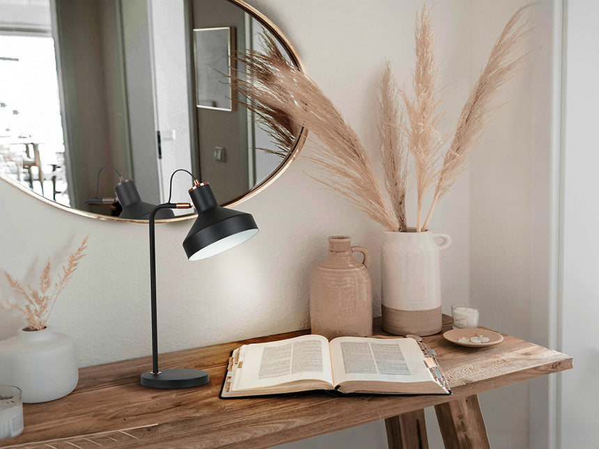 Lámpara de sobremesa Schuller Irias 1 luz negro y cobre satinado 50cm 12519 - imagen 3