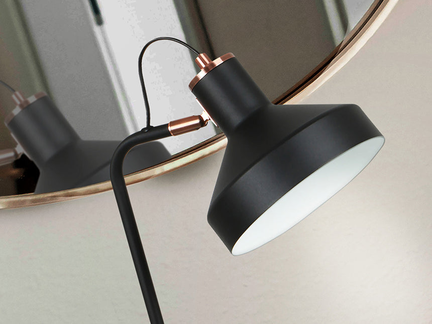 Lámpara de sobremesa Schuller Irias 1 luz negro y cobre satinado 50cm 12519 - imagen 4