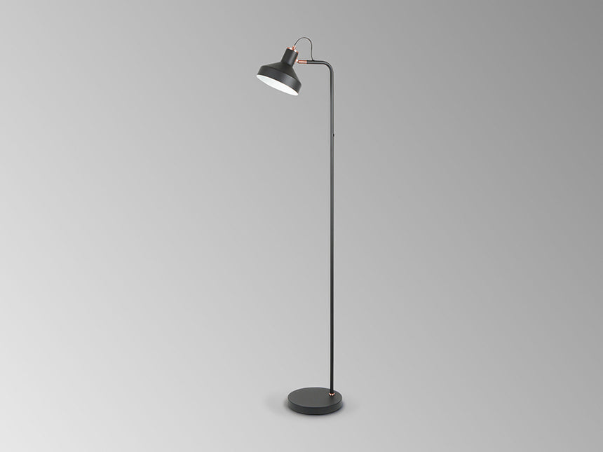 Schuller I3 Irias Lámpara de pie salón 1 luz negro cobre 12528