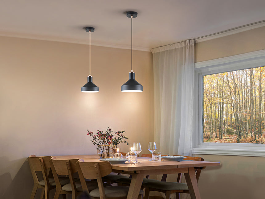 Schuller I3 Irias Lámpara 1 luz negro cobre 12537