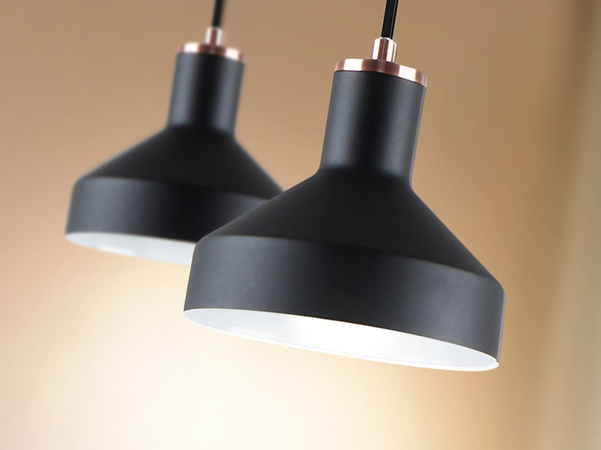 Lámpara de techo colgante Schuller Irias 1 luz negro y cobre satinado 12537 - imagen 4