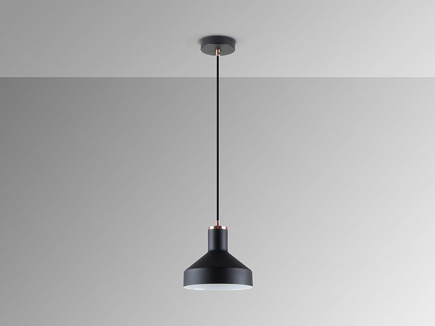 Lámpara de techo colgante Schuller Irias 1 luz negro y cobre satinado 12537 - imagen 5