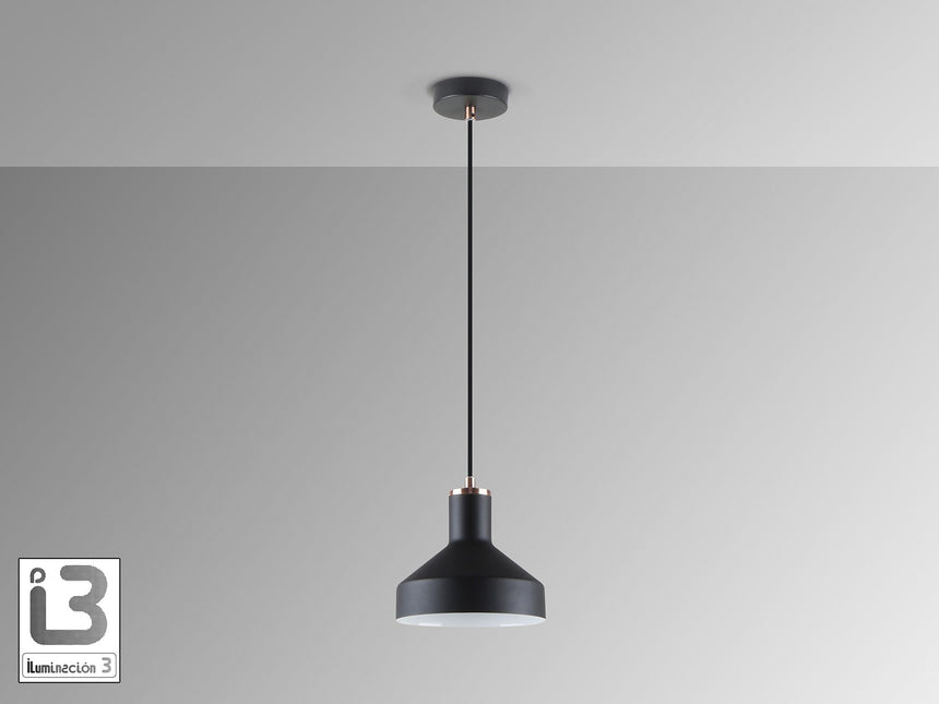 Lámpara de techo colgante Schuller Irias 1 luz negro y cobre satinado 12537 vista 3
