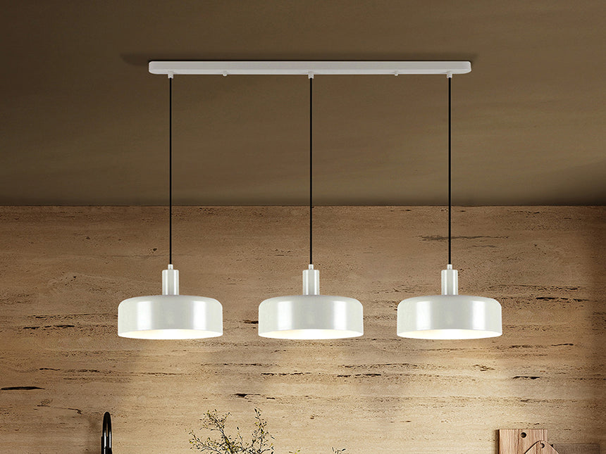 Schuller I3 Alessia Pendant Ceiling Lamp 3 Lights Matte Pearl 12578