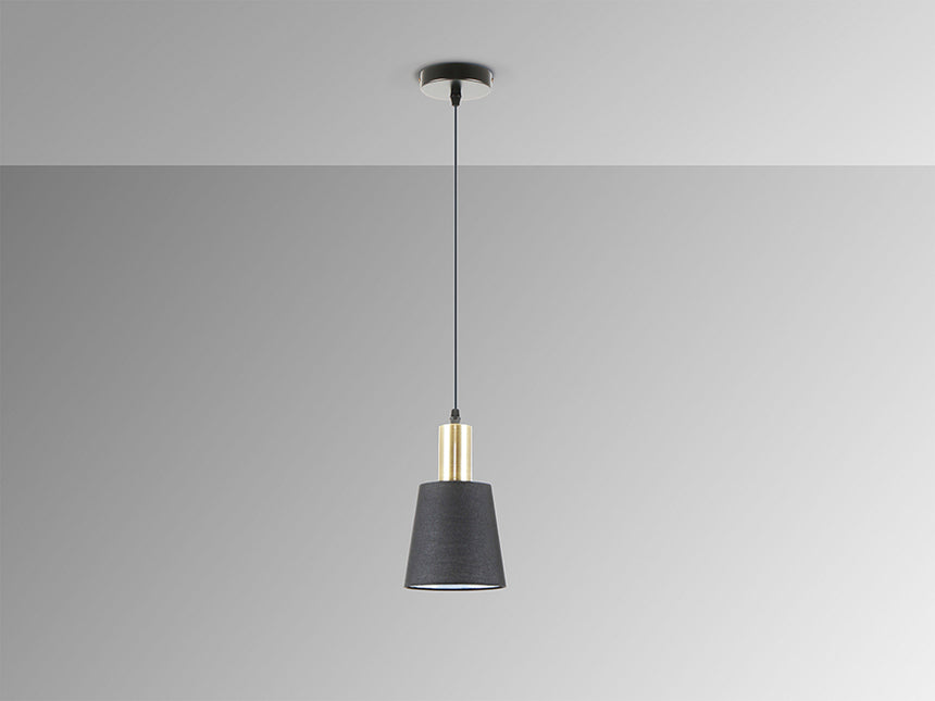 Lámpara de techo colgante Schuller Gisela 1 luz negro y latón 12607 - imagen 4