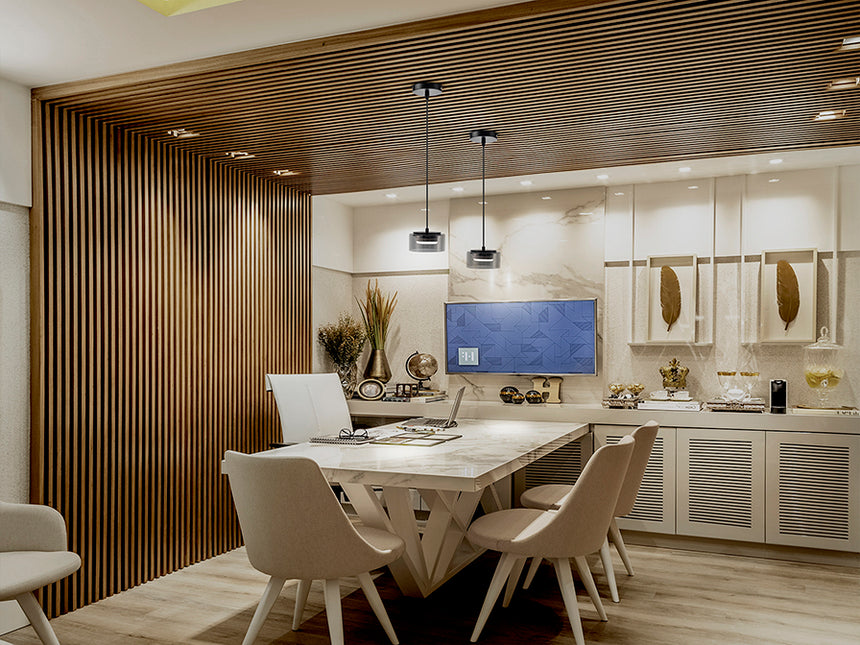 Schuller I3 Olaia Pendant Ceiling Lamp 1 Light Smoky Black 12652