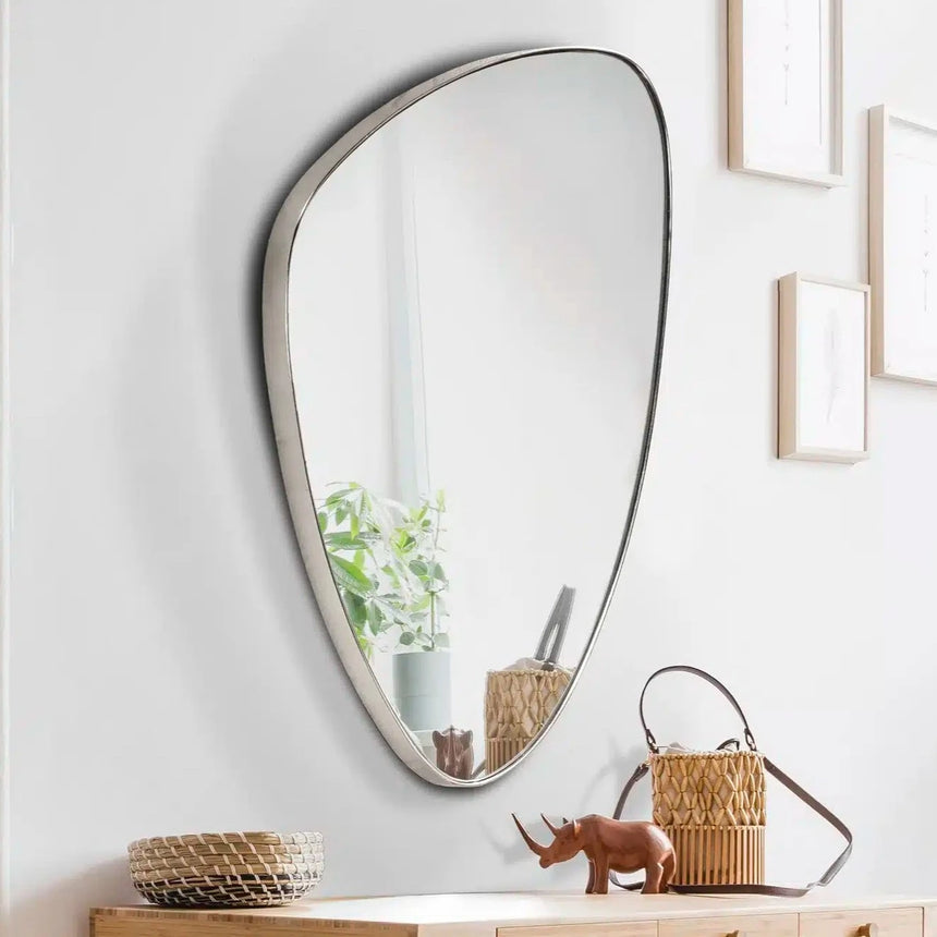 Schuller Orio Espejo triangular pequeño plata 84X55 127370