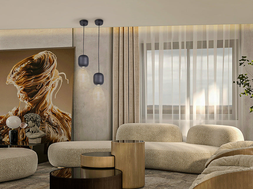 Schuller I3 Nimes Pendant Ceiling Lamp 1 Light Black 12856