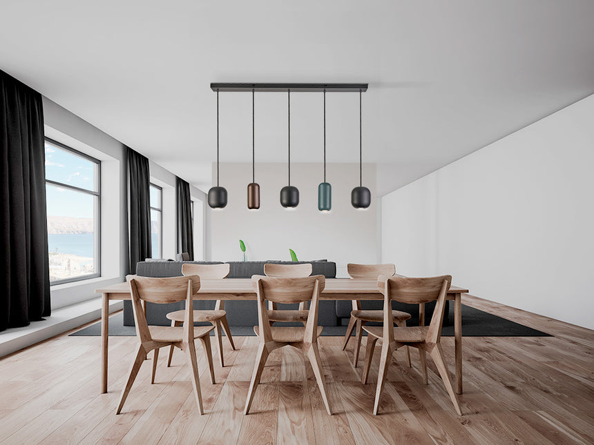 Schuller I3 Nimes 5-Light Pendant Ceiling Lamp Black Colors 12863