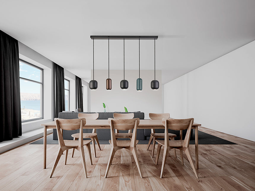 Schuller I3 Nimes 5-Light Pendant Ceiling Lamp Black Colors 12863