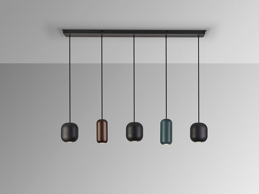 Schuller I3 Nimes 5-Light Pendant Ceiling Lamp Black Colors 12863