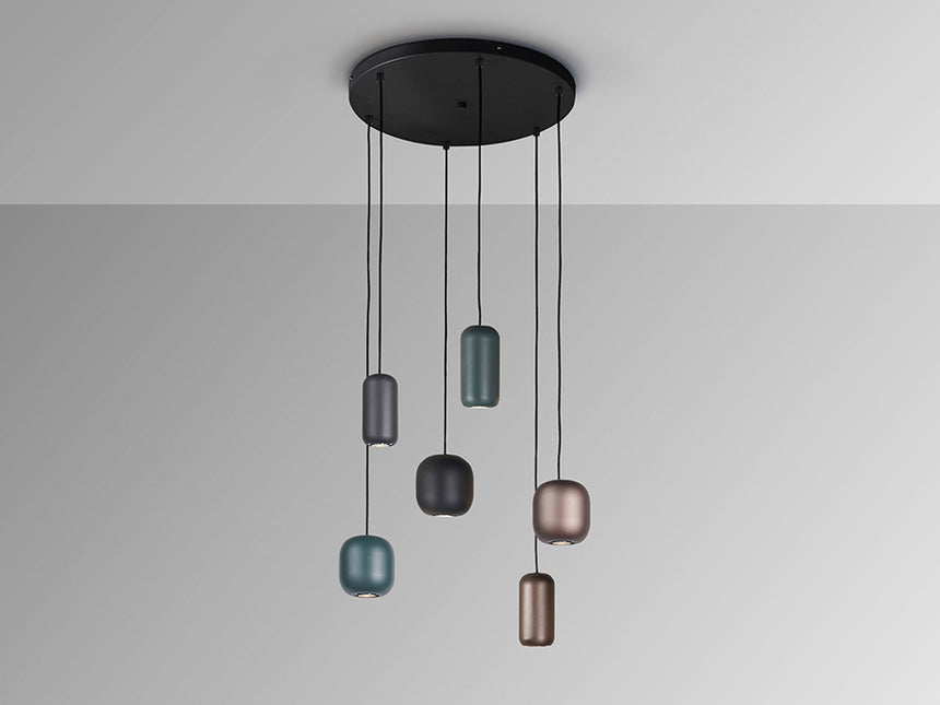 Schuller I3 Nimes 6-Light Pendant Ceiling Lamp Black Colors 12872