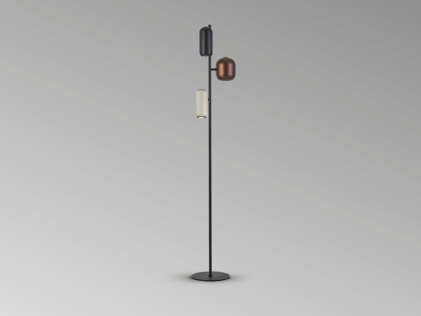 Lámpara de pie de salón Schuller Nimes 3 luces negro y marrón 145cm 12962 - imagen 6