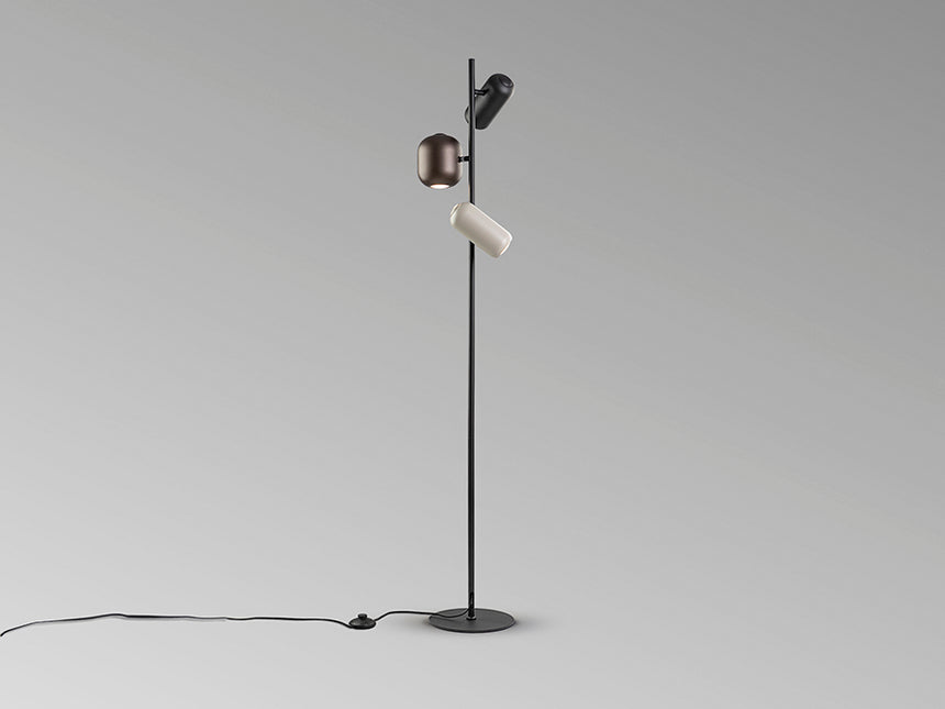 Lámpara de pie de salón Schuller Nimes 3 luces negro y marrón 145cm 12962 - imagen 7